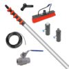 Soft Wash Extension Pole Aluminium, Spray Nozzle & Brush 30 FT